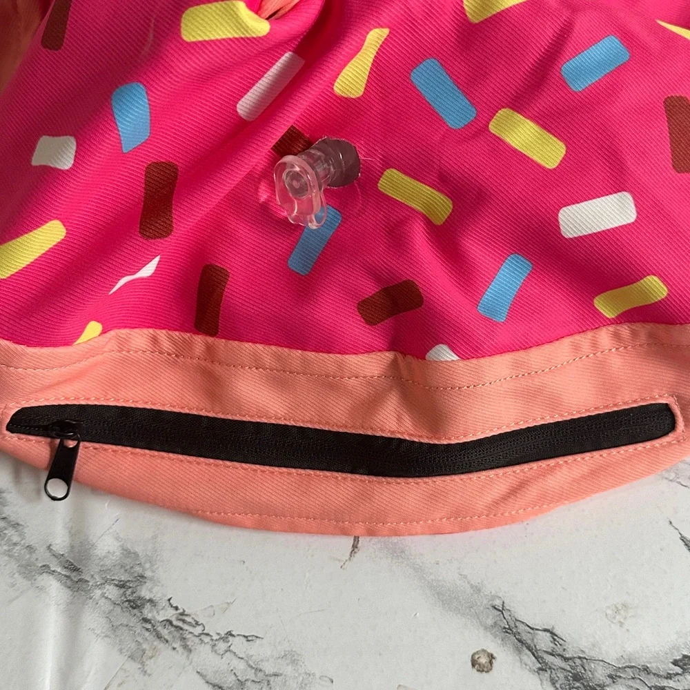 Inflatable Dog Cone Collar Pink Sprinkle Alternative After Surgery Doggie Size L